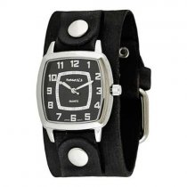 Reloj Nemesis clásico de cuero con diseño de plantas amarillas para mujer USADO