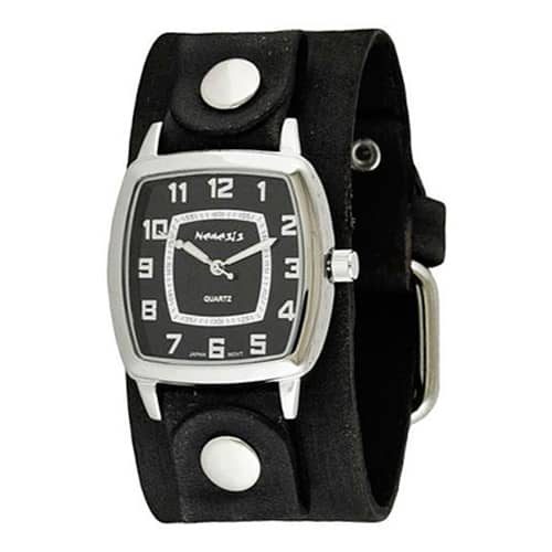 Reloj Nemesis clásico de cuero con diseño de plantas amarillas para mujer USADO