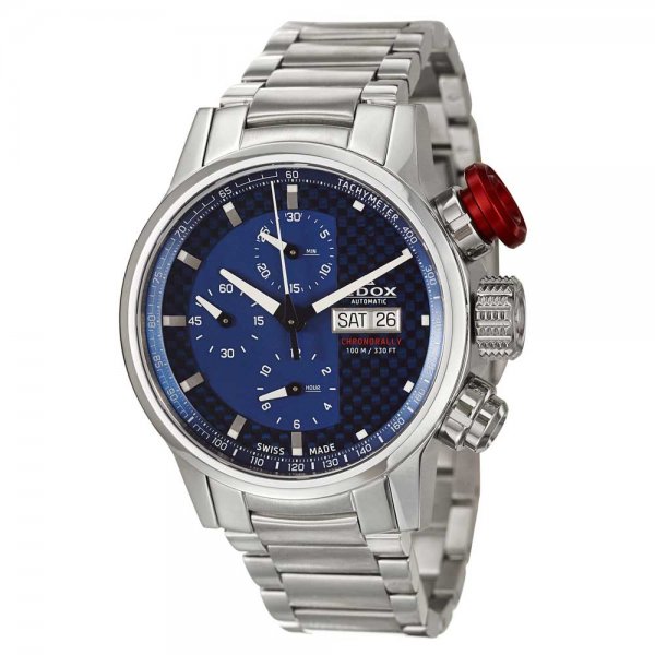 Reloj cronógrafo multifunción de acero inoxidable Edox 'WRC' para hombre USADO