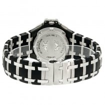 Reloj de cuarzo suizo Concord 'Saratoga' de acero inoxidable negro para hombre USADO