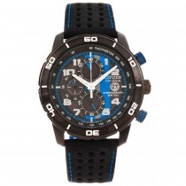 Reloj cronógrafo Citizen Primo Eco-Drive negro/azul para hombre USADO