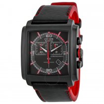 Reloj Citizen Eco-Drive AT2215-07E de cuero negro con esfera negra para hombre USADO