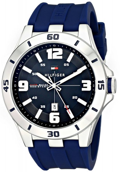 Reloj Tommy Hilfiger Skywinder de acero inoxidable y correa de cuero para hombre USADO