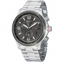 Gucci YA126238 - Cronógrafo de acero inoxidable con esfera gris ″Timeless″ para hombre USADO